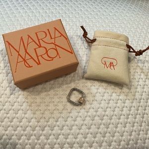 Marla Aaron Meander Lock 14K White Gold with Rose Gold Closure